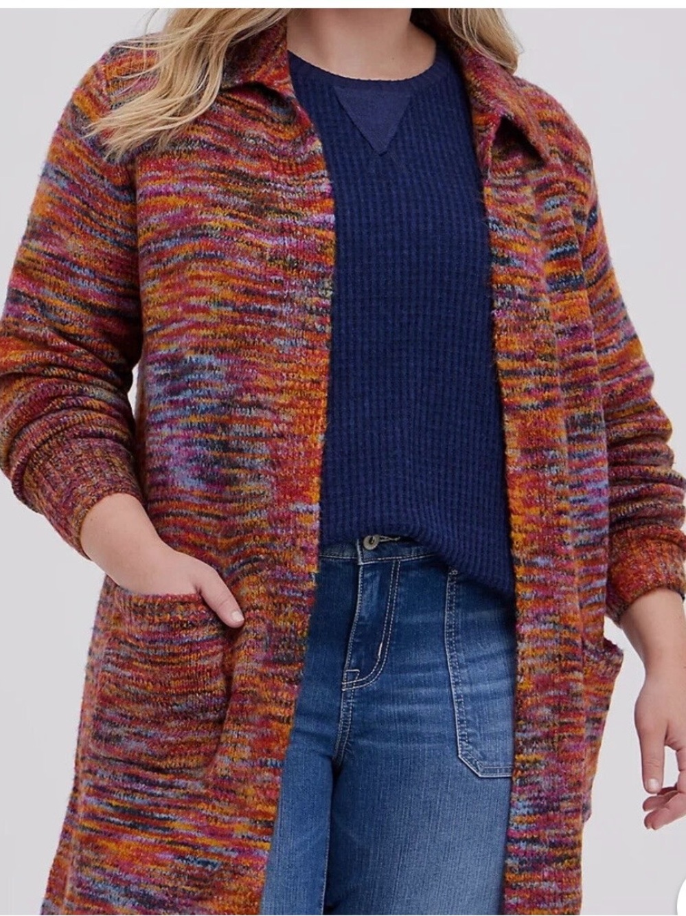 torrid NWT Multicolor Open-Front Long Cardigan